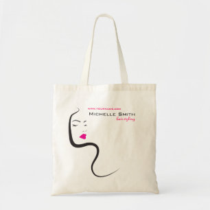 Meisje met golvend haar Pictogram voor branding va Tote Bag