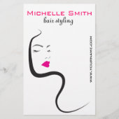 Meisje met golvend haar Pictogram voor het frisere Flyer (Voorkant)