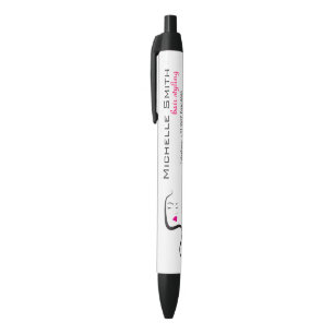 Meisje met golvend haar Pictogram voor het frisere Zwarte Inkt Pen