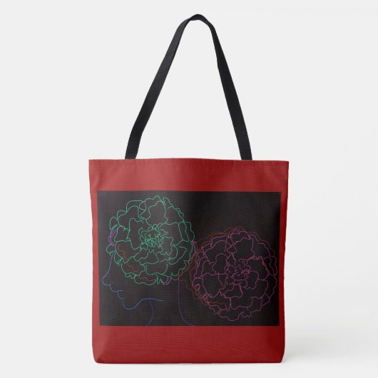 Meisje met goudsbloem Afro Puffs Tote Bag (Voorkant)