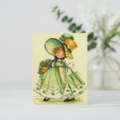  meisje met Green Post Card Briefkaart (Staand voorkant)