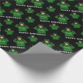 Meisje met groene kikkervisjes cadeaupapier (Hoek)