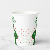 Meisje met groene kikkervisjes papieren bekers (Links)