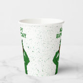 Meisje met groene kikkervisjes papieren bekers (Links)