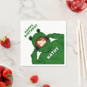 Meisje met groene kikkervisjes servet (Insitu)