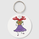 Meisje Met Grote Bril En Haar Sleutelhanger (Voorkant)