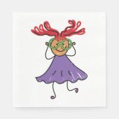 Meisje met grote bril servet (Voorkant)