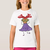 Meisje met grote bril t-shirt (Voorkant)