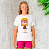 Meisje met grote bril t-shirt