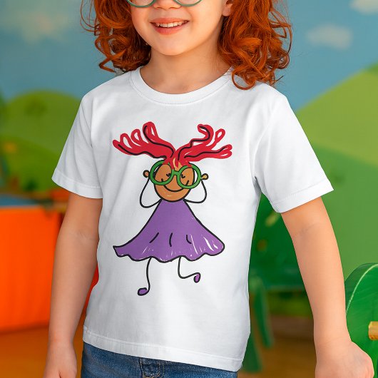 Meisje met grote bril t-shirt