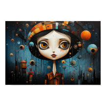 Meisje met grote ogen Halloween