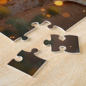 Meisje met haar huisvarken legpuzzel (Zijkant)