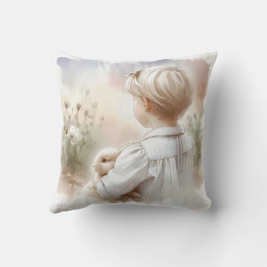 Meisje met haar konijntje kussen (Achterkant)