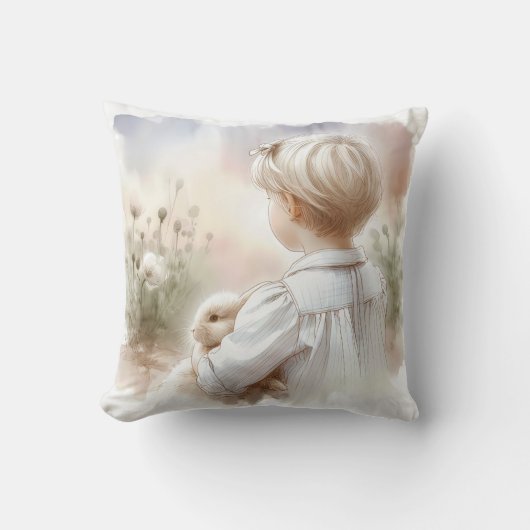 Meisje met haar konijntje kussen (Voorkant)