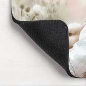 Meisje met haar konijntje muismat (Hoek)