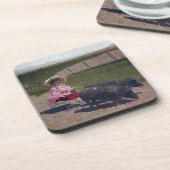 meisje met haar poten drankjes onderzetter (Linkerzijde)