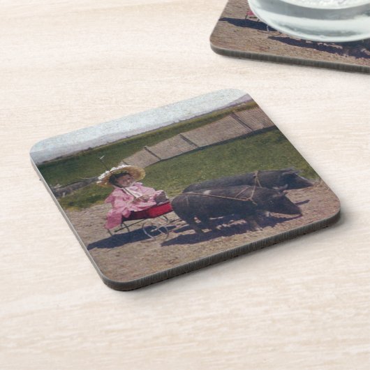  meisje met haar poten drankjes onderzetter (Linkerzijde)