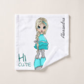 Meisje met handmatige Cartoon Bad Handdoek (Wasdoekje)