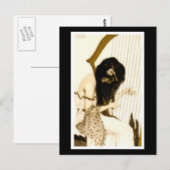 Meisje met Harp Briefkaart (Voorkant / Achterkant)
