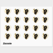 Meisje met Harp Hart Sticker (Vel)