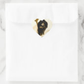Meisje met Harp Hart Sticker (Tas)
