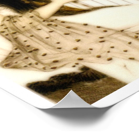 Meisje met Harp Poster (Hoek)