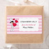 Meisje met hartenmotif - etiket (Insitu)