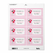 Meisje met hartenmotif - etiket (Full Sheet)