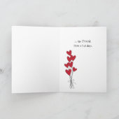 Meisje met Heart Ballons-Valentijn Feestdagen Kaart (Binnen)