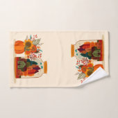 Meisje met Herfst Bomen in Jar Bad Handdoek (Handdoek)