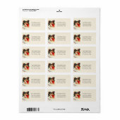 Meisje met het adreslabel Black Kitten Etiket (Full Sheet)