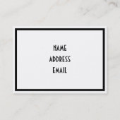 Meisje met het Afstuderen Pet Contactkaartje (Achterkant)