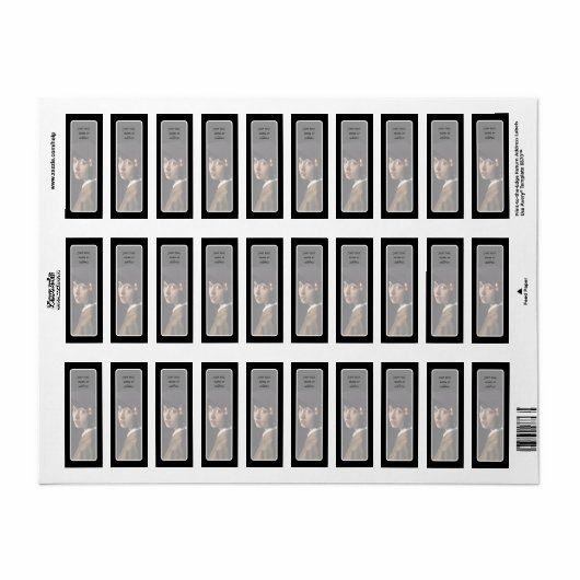 Meisje met het Afstuderen Pet Etiket (Full Sheet)