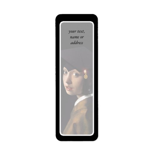 Meisje met het Afstuderen Pet Etiket (Voorkant)