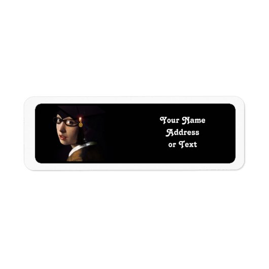 Meisje met het Afstuderen Pet (Pareloorring) Etiket (Voorkant)