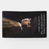 Meisje met het Afstuderen Pet Spandoek (Horizontaal)