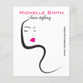 Meisje met het golvende brandmerkende pictogram flyer (Voorkant)