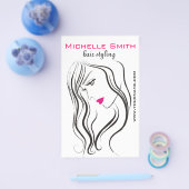 Meisje met het golvende brandmerkende pictogram flyer (Enkel)