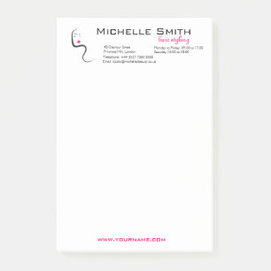 Meisje met het golvende brandmerkende pictogram post-it® notes