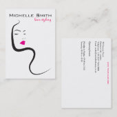 Meisje met het golvende brandmerkende pictogram visitekaartje (Voorkant / Achterkant)