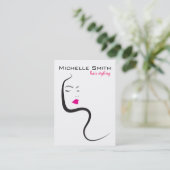 Meisje met het golvende brandmerkende pictogram visitekaartje (Staand voorkant)