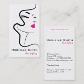 Meisje met het golvende brandmerkende pictogram visitekaartje (Voorkant / Achterkant)