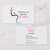 Meisje met het golvende brandmerkende pictogram visitekaartje (Voorkant / Achterkant)