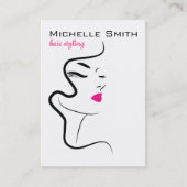 Meisje met het golvende brandmerkende pictogram visitekaartje (Voorkant)