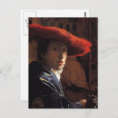 Meisje met het Rode Pet Briefkaart (Voorkant / Achterkant)