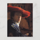 Meisje met het Rode Pet Briefkaart (Voorkant)
