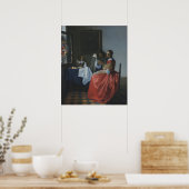 Meisje met het wijnglas - Vermeer Poster (Keuken)