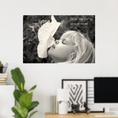 meisje met hibiscus poster (Thuiskantoor)