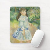 Meisje met Hoepel van Pierre Renoir, Vintage Fine  Muismat (Met muis)