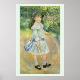 Meisje met Hoepel van Pierre Renoir, Vintage Fine Poster